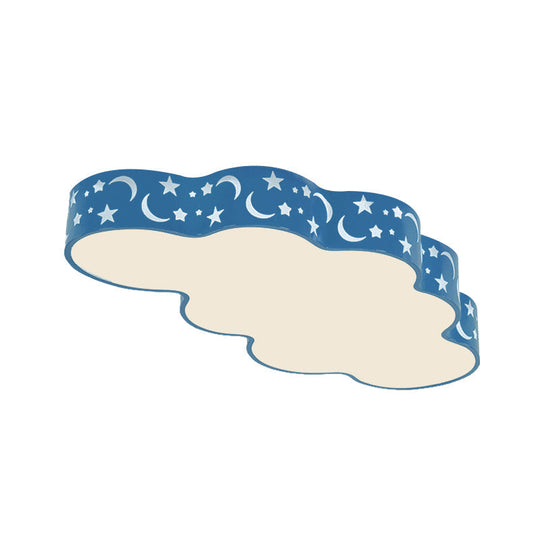Starry Cloud Acrylic Kids Ceiling Lamp - Modern Flush Mount for Child's Bedroom