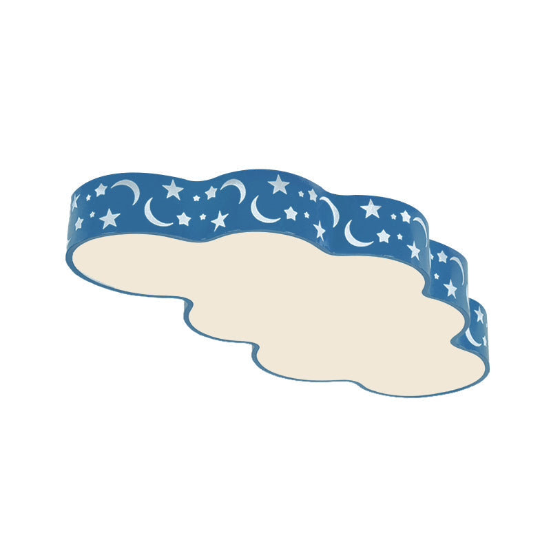 Starry Cloud Acrylic Kids Ceiling Lamp - Modern Flush Mount for Child's Bedroom