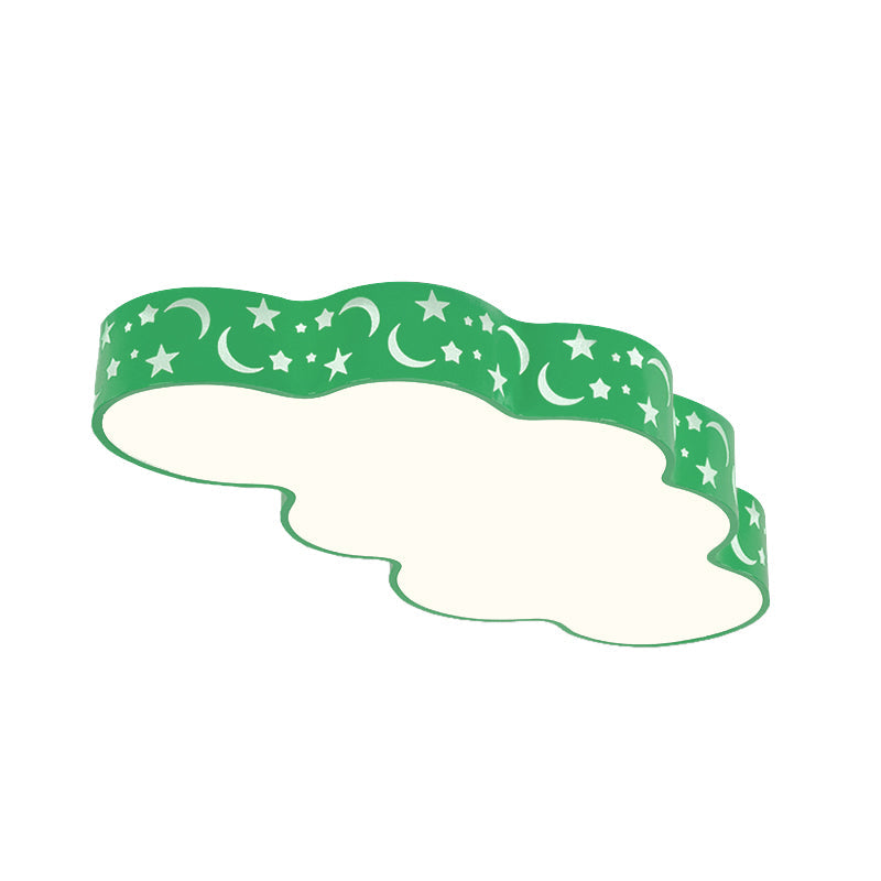 Starry Cloud Acrylic Kids Ceiling Lamp - Modern Flush Mount for Child's Bedroom