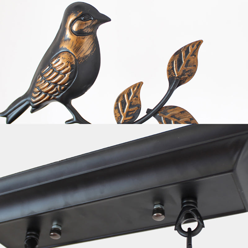 Tiffany Style Cone Stainless Glass Island Lighting: Stylish 3-Light Beige Chandelier with Bird Accent