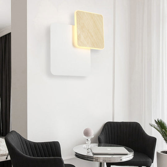 Sleek Slim Panel Wall Light - Stylish Wood Acrylic Sconce for Corridor & Kitchen