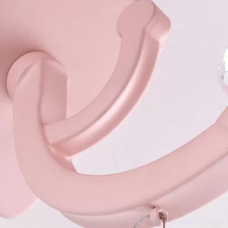 Pink Fabric and Crystal Wall Sconce for Girls' Bedrooms or Kids' Rooms