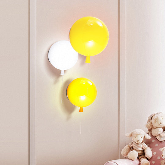 Balloon Shaped Glass Wall Sconce: Creative Wall Light for Baby Bedroom & Corridor