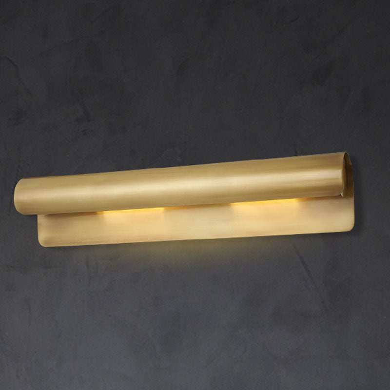 Gold Metal Wall Mounted Sconce Lamp - Luxurious Scrolled Design - 1 Light - 10"/19.5" Wide