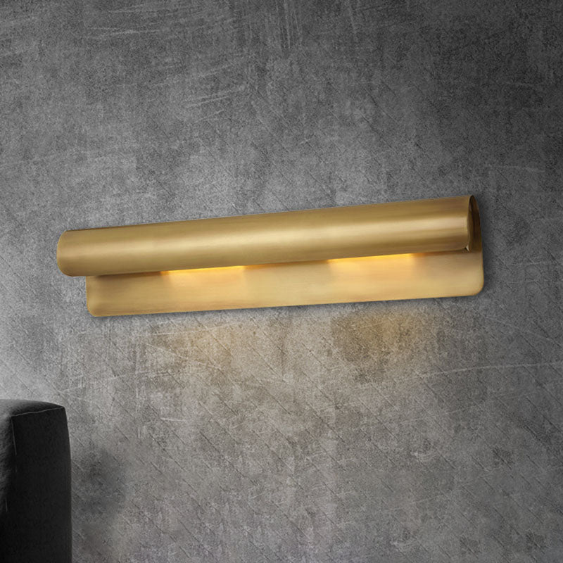 Gold Metal Wall Mounted Sconce Lamp - Luxurious Scrolled Design - 1 Light - 10"/19.5" Wide