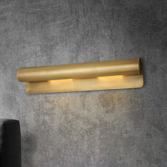 Gold Metal Wall Mounted Sconce Lamp - Luxurious Scrolled Design - 1 Light - 10"/19.5" Wide