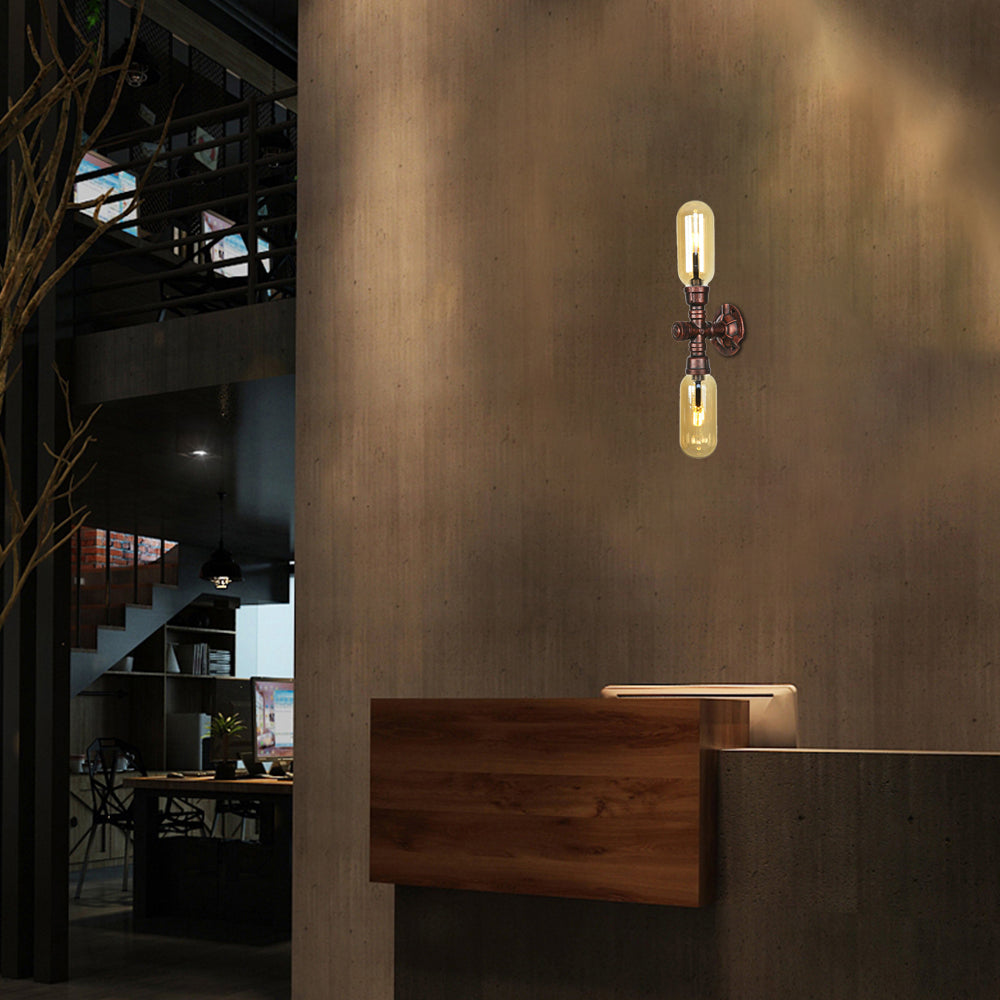 Amber Glass Wall Sconce Lamp with Vintage Charm: Perfect for Living Rooms