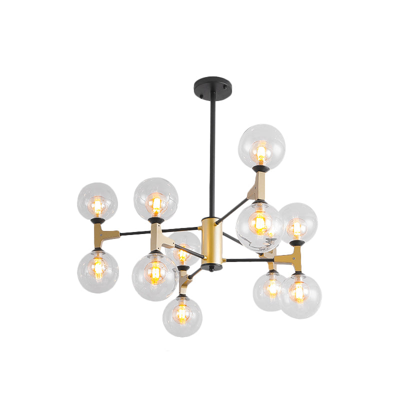 Modo G9 Gold Metal Chandelier - Contemporary 12-Light Hanging Light for Hotels