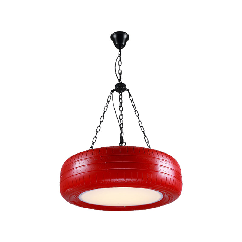 Industrial Rubber Chandelier with Hanging Chain for Bar – Creative and Unique Tire Design