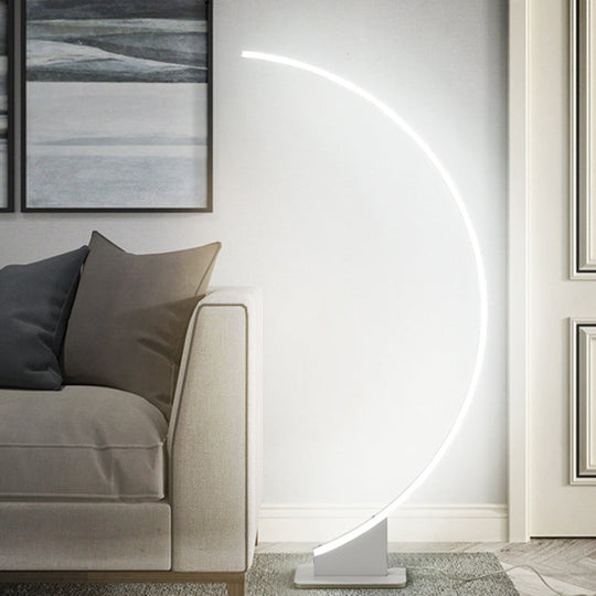 Arch Floor Lamp with Minimalist Design and LED Lighting - Ideal for Bedroom, Warm/White Light