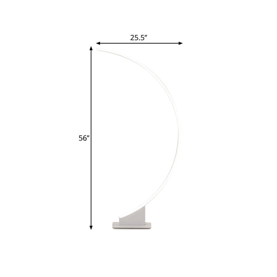 Arch Floor Lamp with Minimalist Design and LED Lighting - Ideal for Bedroom, Warm/White Light