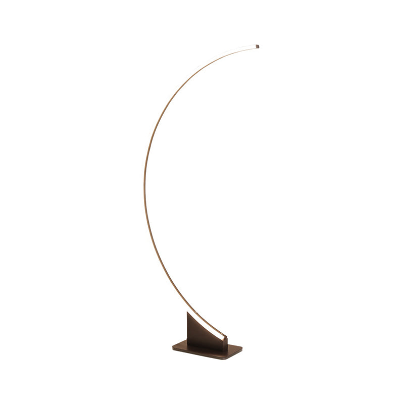 Arch Floor Lamp with Minimalist Design and LED Lighting - Ideal for Bedroom, Warm/White Light