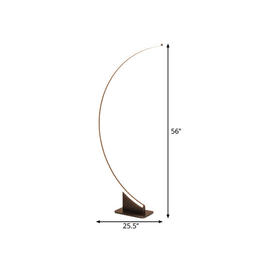 Arch Floor Lamp with Minimalist Design and LED Lighting - Ideal for Bedroom, Warm/White Light