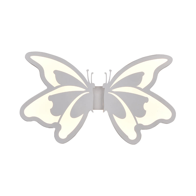 Modern White Acrylic LED Wall Lamp for Stairs - Flat Cartoon Shape, Stylish Design