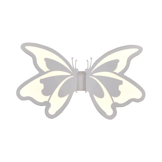 Modern White Acrylic LED Wall Lamp for Stairs - Flat Cartoon Shape, Stylish Design