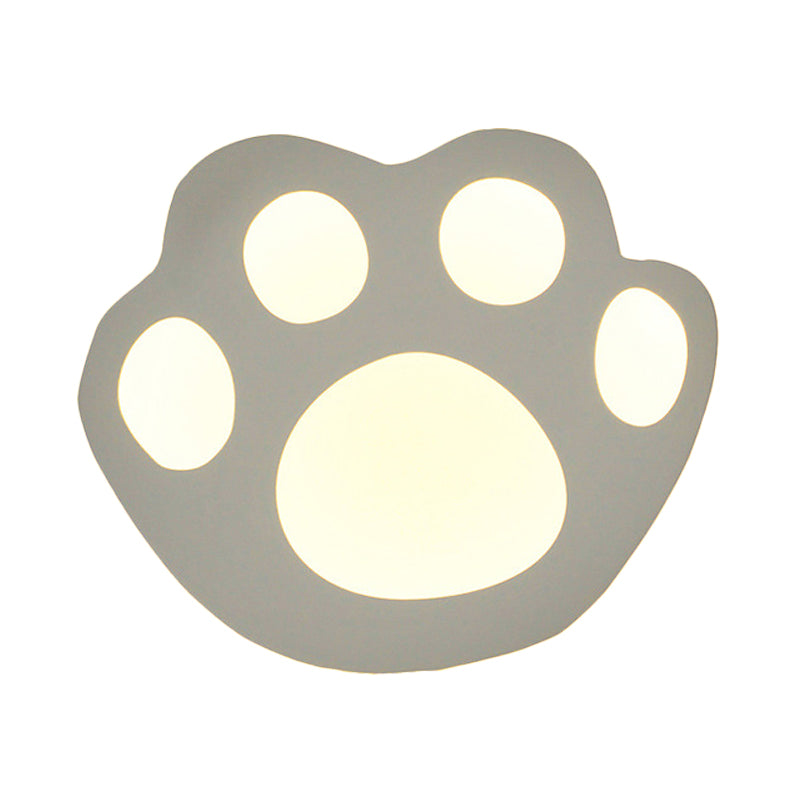 Modern White Acrylic LED Wall Lamp for Stairs - Flat Cartoon Shape, Stylish Design