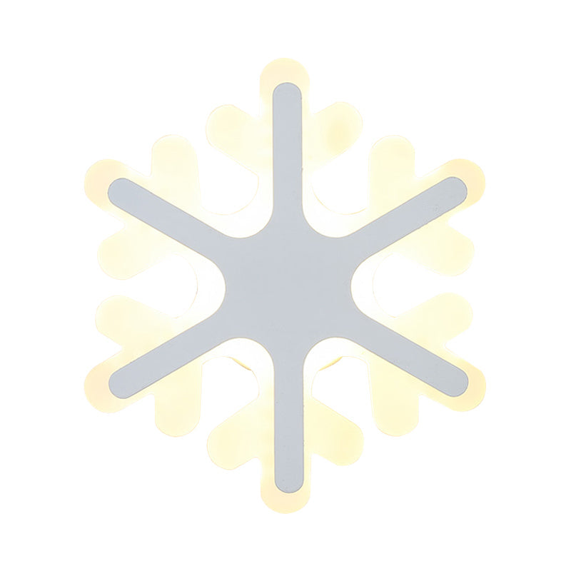 Modern White Acrylic LED Wall Lamp for Stairs - Flat Cartoon Shape, Stylish Design