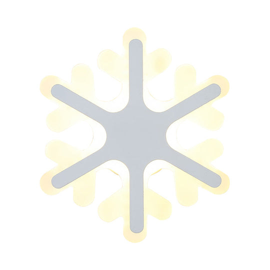 Modern White Acrylic LED Wall Lamp for Stairs - Flat Cartoon Shape, Stylish Design