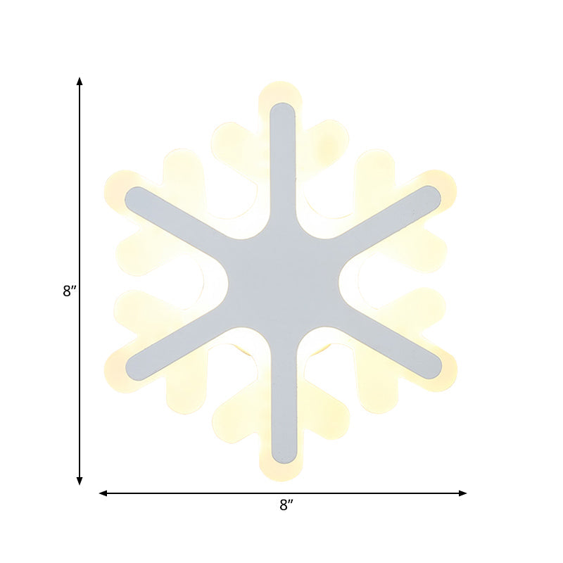 Modern White Acrylic LED Wall Lamp for Stairs - Flat Cartoon Shape, Stylish Design