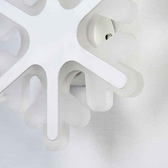 Modern White Acrylic LED Wall Lamp for Stairs - Flat Cartoon Shape, Stylish Design