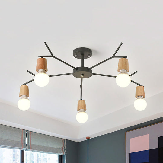 Nordic Branch Chandelier - Stylish Metal Pendant Light for Living Room