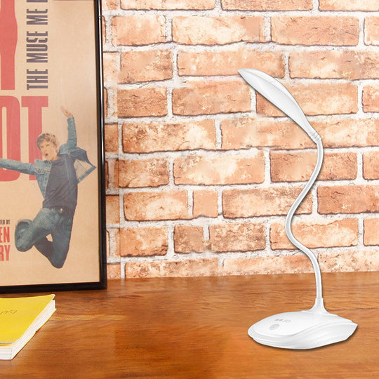 LED Desk Lamp with Touch-Sensitive 3-Level Dimmer, Silicone Arm, and Simple Design - Ideal for Study and Bedside Reading