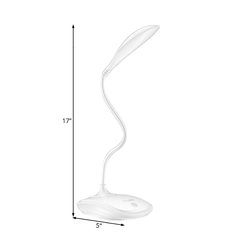 LED Desk Lamp with Touch-Sensitive 3-Level Dimmer, Silicone Arm, and Simple Design - Ideal for Study and Bedside Reading