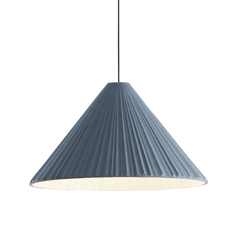 Nordic Style Cone Pendant Light - 1 Head Resin Hanging Light for Cafe or Restaurant