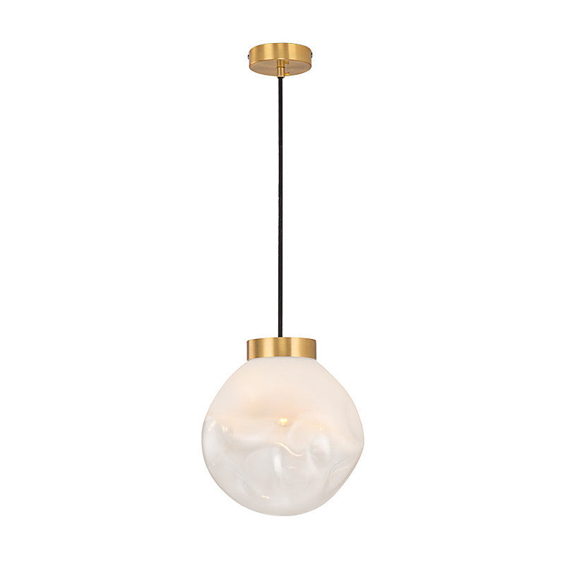 Modern Glass Irregular Pendant Lighting for Kitchen and Dining Room - White