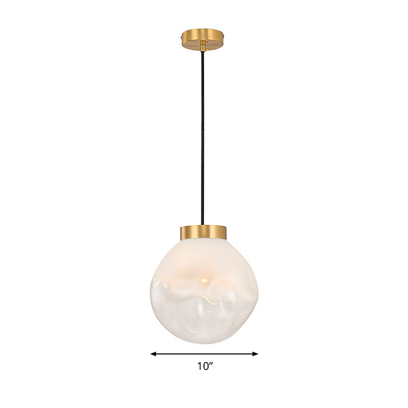 Modern Glass Irregular Pendant Lighting for Kitchen and Dining Room - White