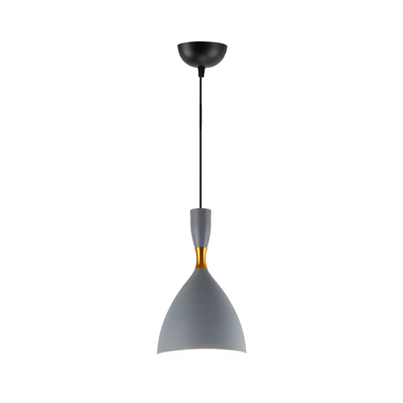 Contemporary Aluminum Funnel Suspension Pendant Lamp - Fits Study Room or Cafe - 6.5/10 Inch Wide, 1 Light
