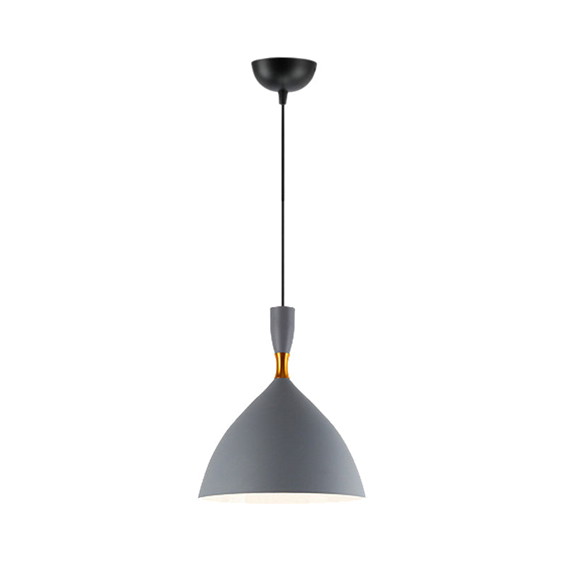 Contemporary Aluminum Funnel Suspension Pendant Lamp - Fits Study Room or Cafe - 6.5/10 Inch Wide, 1 Light