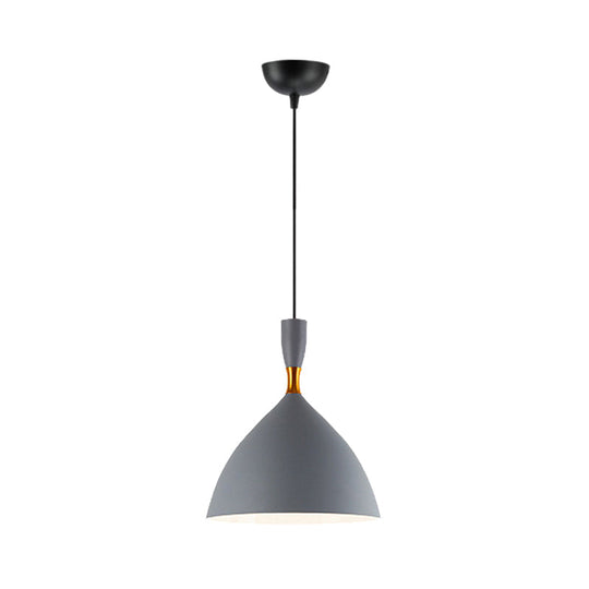 Contemporary Aluminum Funnel Suspension Pendant Lamp - Fits Study Room or Cafe - 6.5/10 Inch Wide, 1 Light