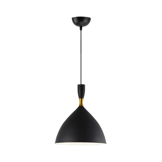 Contemporary Aluminum Funnel Suspension Pendant Lamp - Fits Study Room or Cafe - 6.5/10 Inch Wide, 1 Light