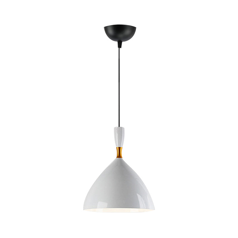 Contemporary Aluminum Funnel Suspension Pendant Lamp - Fits Study Room or Cafe - 6.5/10 Inch Wide, 1 Light