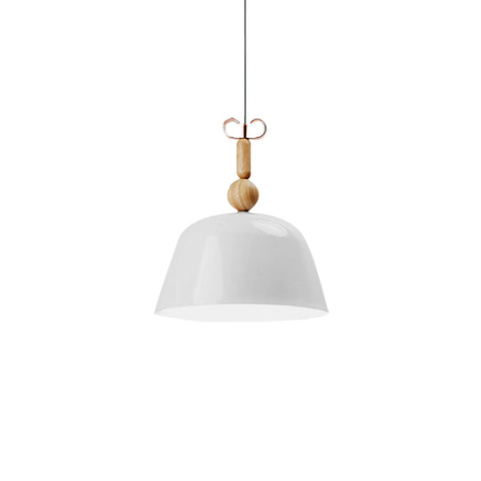 Nordic Style Bell Pendant Lighting - 12"/16" Wide | Metal Single Light Monochrome Hanging Lamp for Kitchen Island