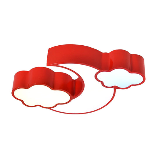 Modern Moon and Cloud Ceiling Light: Stylish Metal Acrylic Lamp for Kitchen