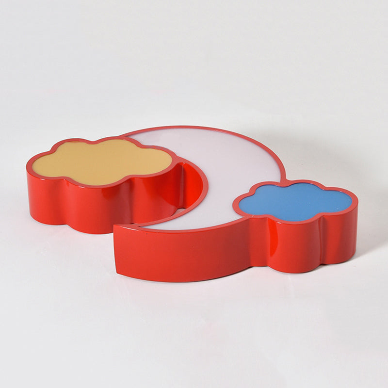 Modern Moon and Cloud Ceiling Light: Stylish Metal Acrylic Lamp for Kitchen