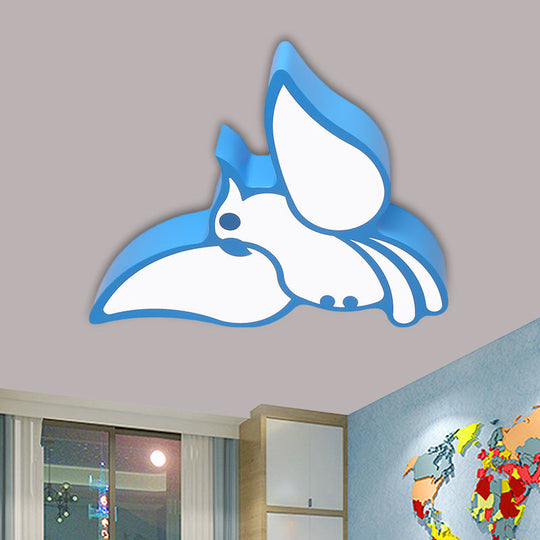 Colorful Acrylic Parrot LED Ceiling Light - Children's Flush Mount
