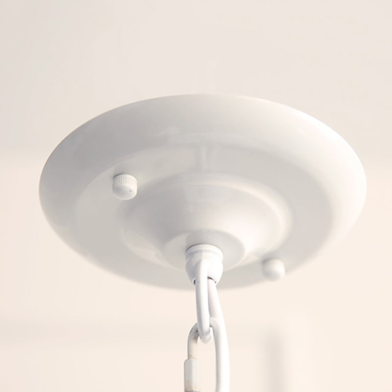 Nordic Style Kid's Bedroom Chandelier - Bucket Shade, Fabric Metal, 3 Lights