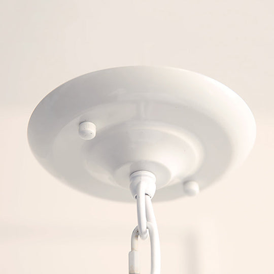 Nordic Style Kid's Bedroom Chandelier - Bucket Shade, Fabric Metal, 3 Lights