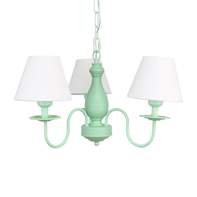 Nordic Stylish Metal Hanging Chandelier with Three Tapered Heads - Ideal for Cafes