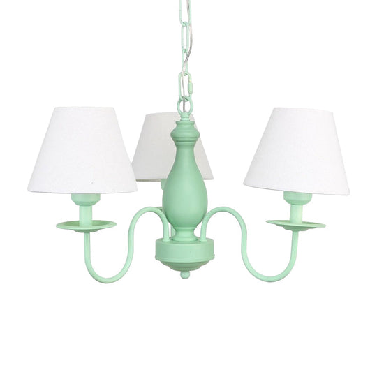 Nordic Stylish Metal Hanging Chandelier with Three Tapered Heads - Ideal for Cafes