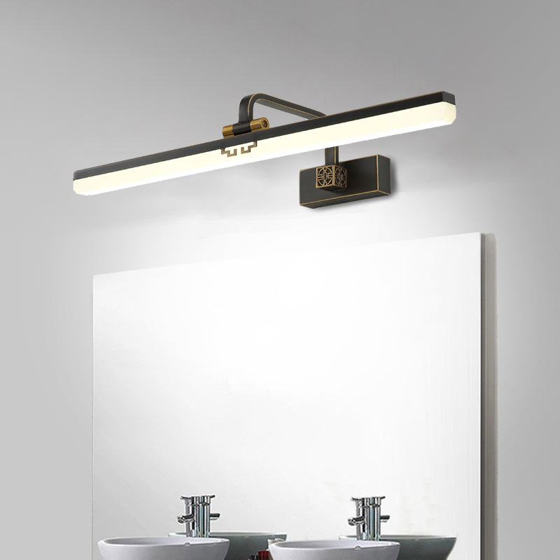 Modern Black/Brass Metal Wall Sconce LED Vanity Light for Dressing Table