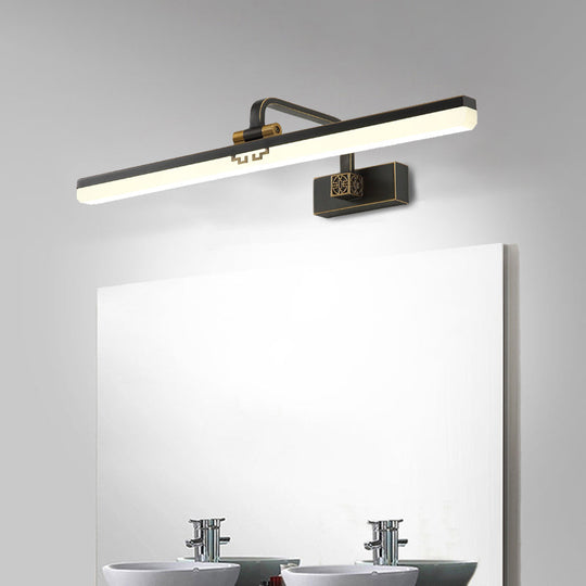 Modern Black/Brass Metal Wall Sconce LED Vanity Light for Dressing Table