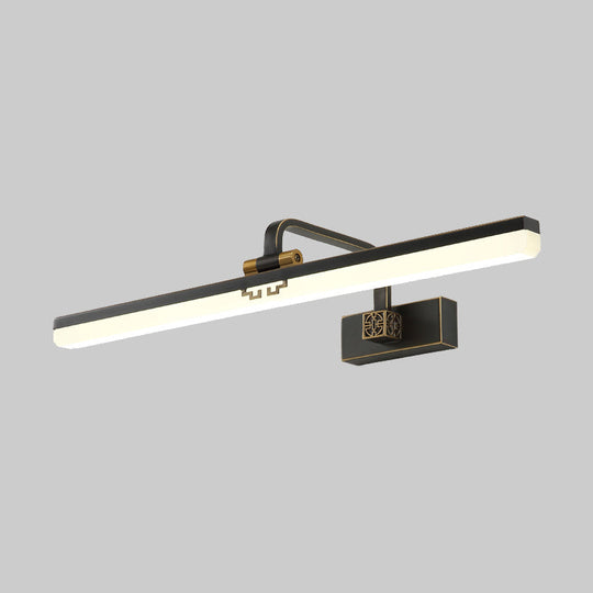 Modern Black/Brass Metal Wall Sconce LED Vanity Light for Dressing Table