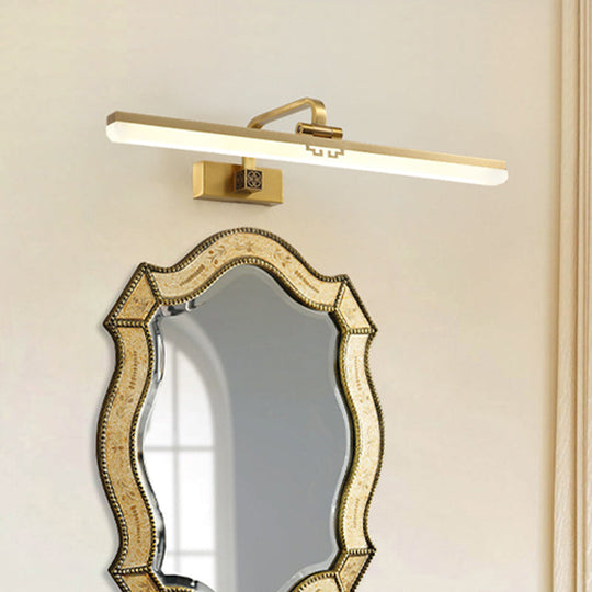 Modern Black/Brass Metal Wall Sconce LED Vanity Light for Dressing Table