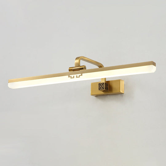 Modern Black/Brass Metal Wall Sconce LED Vanity Light for Dressing Table