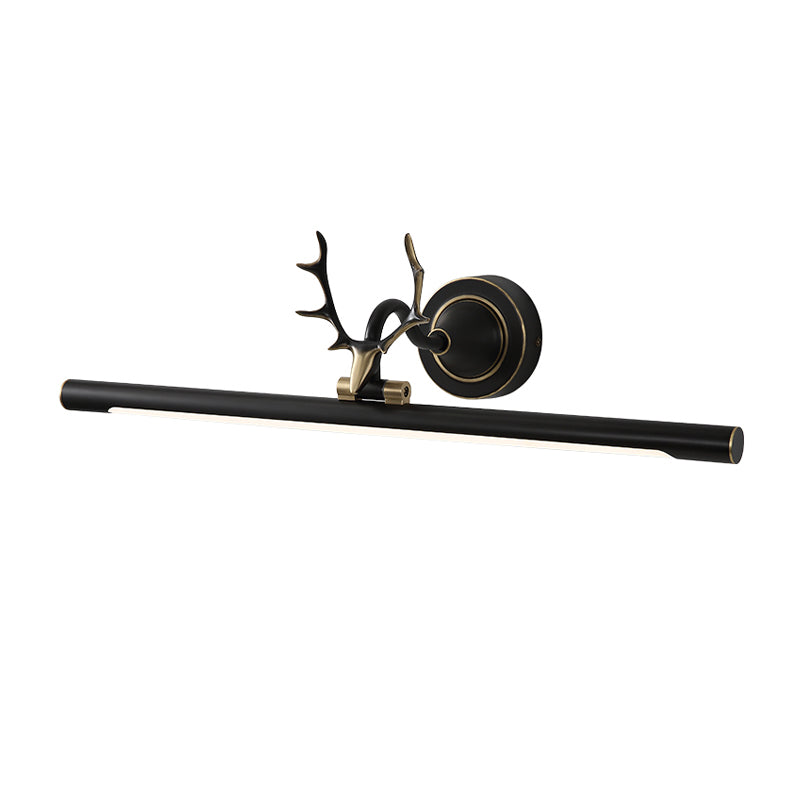 Modern Black Antler Arm Wall Mount LED Vanity Bar Light - Metallic Finish