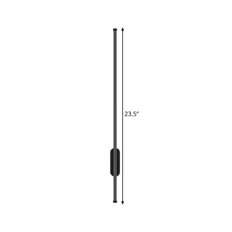 Modern Black LED Bedroom Wall Sconce - Simplicity Bar Wall Lighting Fixture - Warm/White Light